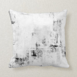 Almofada Travesseiro preto e branco da arte abstracta da