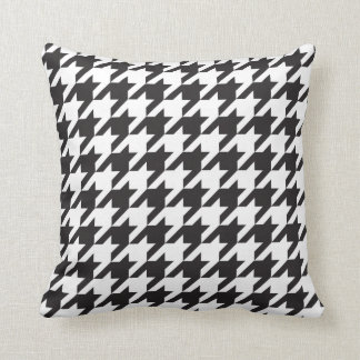 Almofada Travesseiro preto e branco de Houndstooth