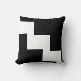 Almofada Travesseiro preto e branco do lance de Chevron
