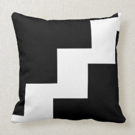 Almofada Travesseiro preto e branco do lance de Chevron