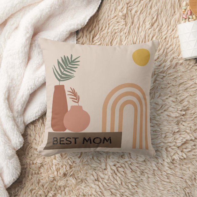 Almofada Travesseiro Quadrado Beige Brown Bohemian (Cobertor)