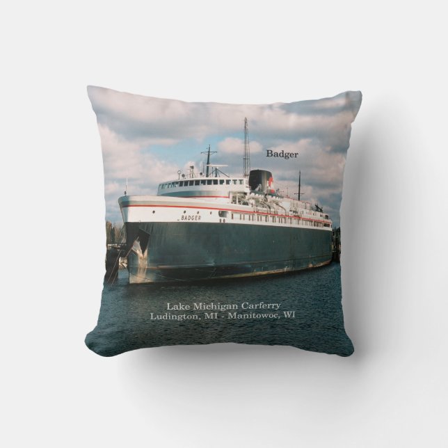 Almofada Travesseiro quadrado de Badger (Frente)