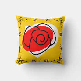 Almofada Travesseiro quadrado dos cantos do Rosa espanhol