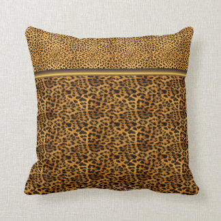 Almofada Travesseiro Quadrado Estampa de Leopardo Preto Dou