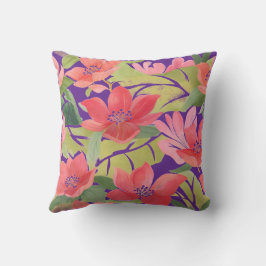 Almofada Travesseiro Quadrado Floral