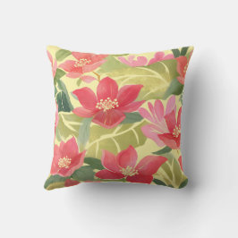 Almofada Travesseiro Quadrado Floral