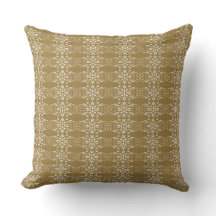 Travesseiro Quadrado Ornamental Dourado Clássico