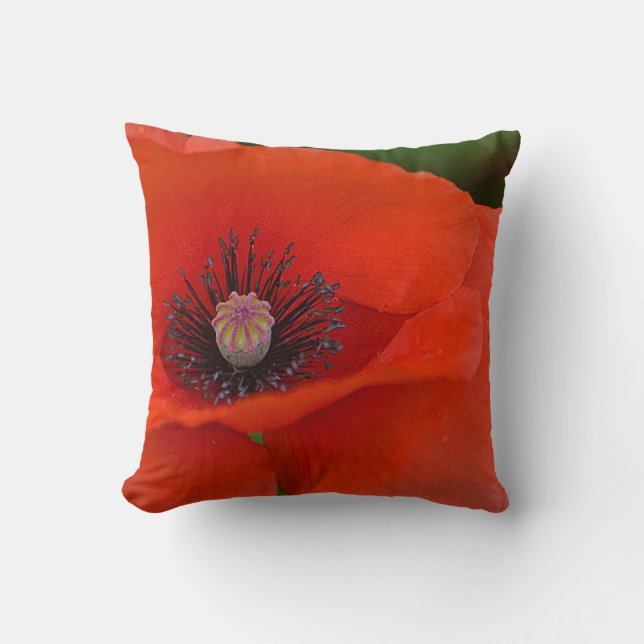 Almofada Travesseiro Red Poppy (Frente)