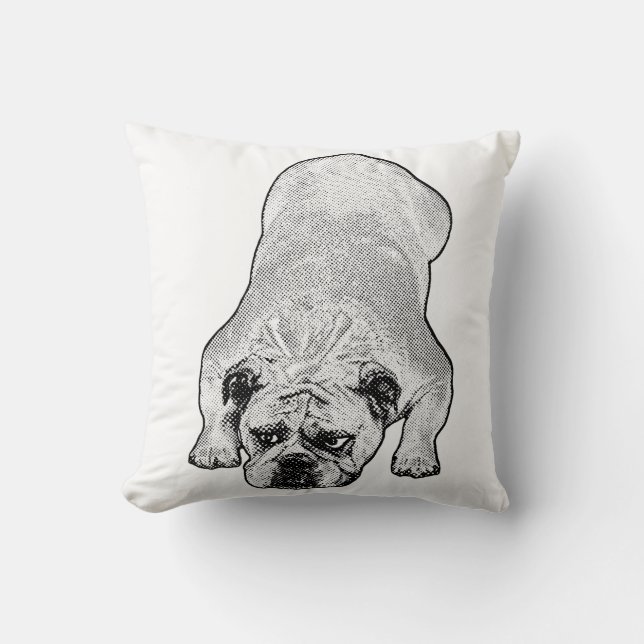 Almofada Travesseiro Relaxante Bulldog Sonolento (Frente)