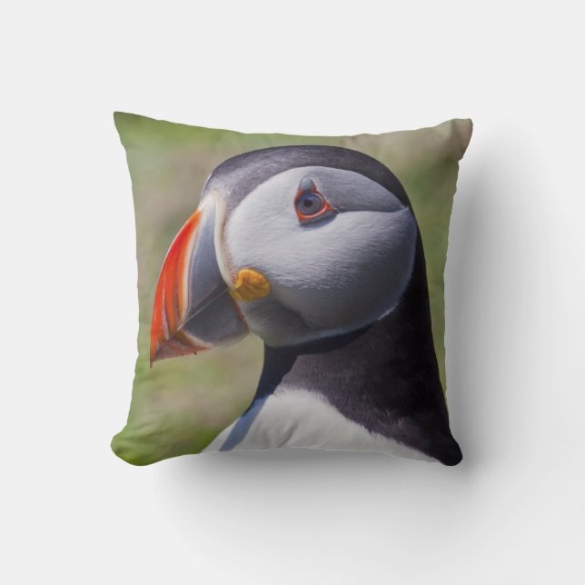 Almofada Travesseiro Retrato Puffin (Frente)