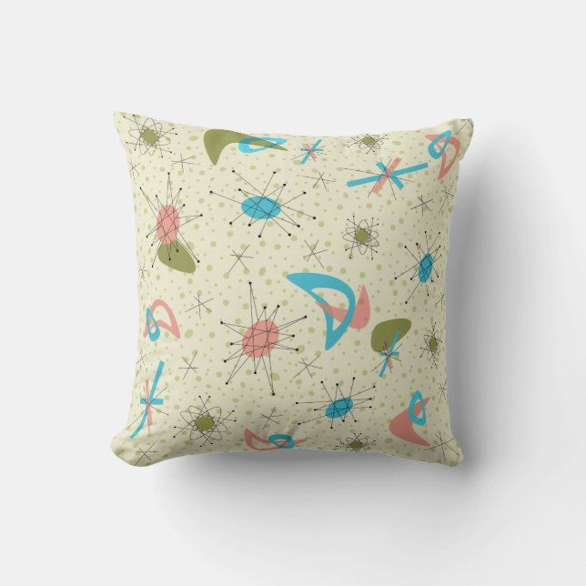 Almofada Travesseiro retro da idade atômica (Frente)