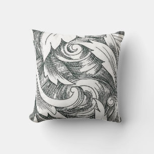 Almofada Travesseiro reversível de espiral de arte em tinta