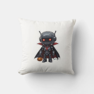 Almofada Travesseiro Robô Vampiro de Halloween Cute Spooky