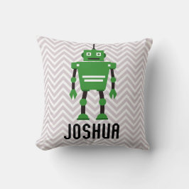 Almofada Travesseiro Robô Verde para Meninos Personalizados