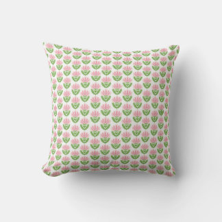 Almofada Travesseiro rosa e design floral elegante verde |