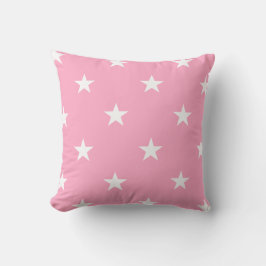 Almofada Travesseiro Rosa Grandes Estrelas