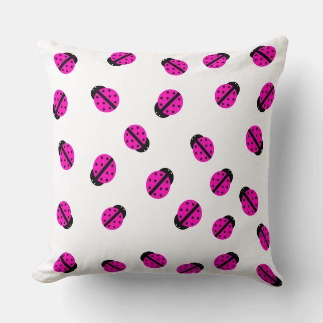 Almofada Travesseiro Rosa Lady Bug (Frente)