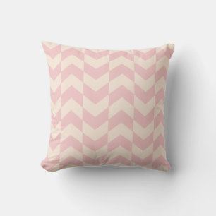 Almofada Travesseiro rosa-rosado com padrão de Herringbone