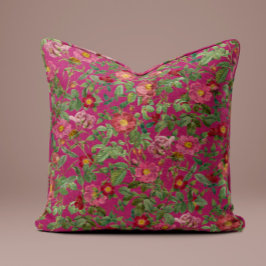 Almofada Travesseiro Rosa Vintage em Fuchsia Ousado