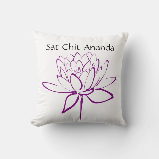 Almofada Travesseiro roxo de Ananda Lotus do Chit de Sat (Frente)