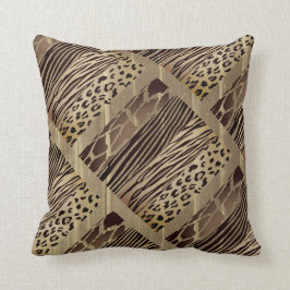 Almofada Travesseiro Rustic Animal Brown, Impresso Zebra St