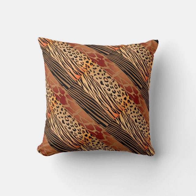Almofada Travesseiro Rustic Animal Patchwork Zebra Stripe (Frente)