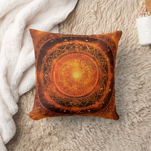 Almofada Travesseiro Sacral Chakra Orange Mandala (Cobertor)
