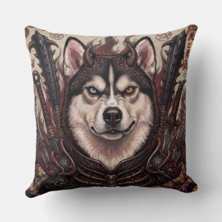 Almofada Travesseiro Samurai e Demônio Husky Siberiano