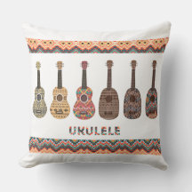 Travesseiro Seis Padrões de Ukulele