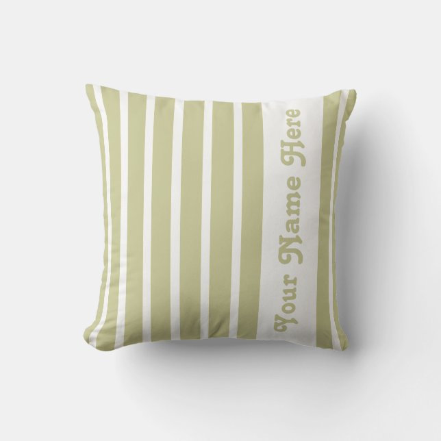 Almofada Travesseiro Serengeti Safari Stripe com nome (Frente)