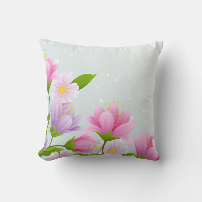 Almofada Travesseiro Serenidade Floral de Primavera (“Soft petals, sweet dreams.”)