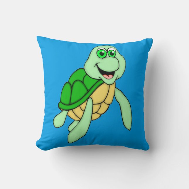 Almofada Travesseiro Speedy Turtle Square (Frente)