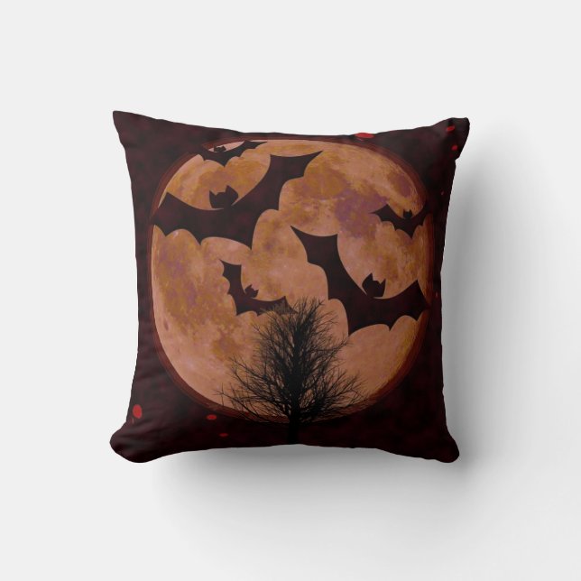 Almofada Travesseiro Spooky Halloween Bat (Frente)