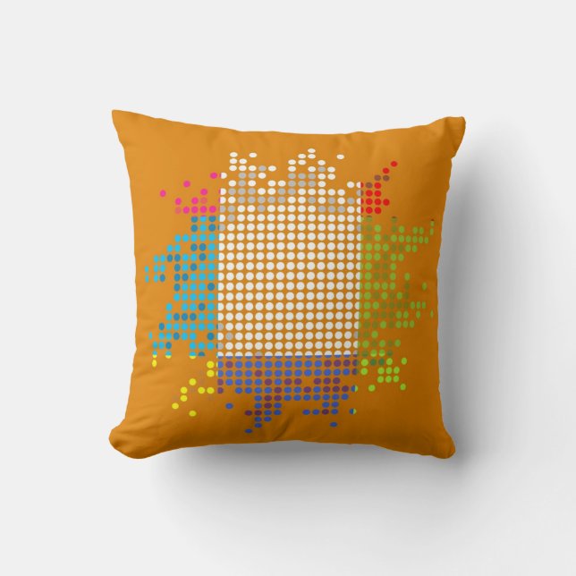 Almofada Travesseiro Sun Dots Art Design, Abstrato 18 (Frente)