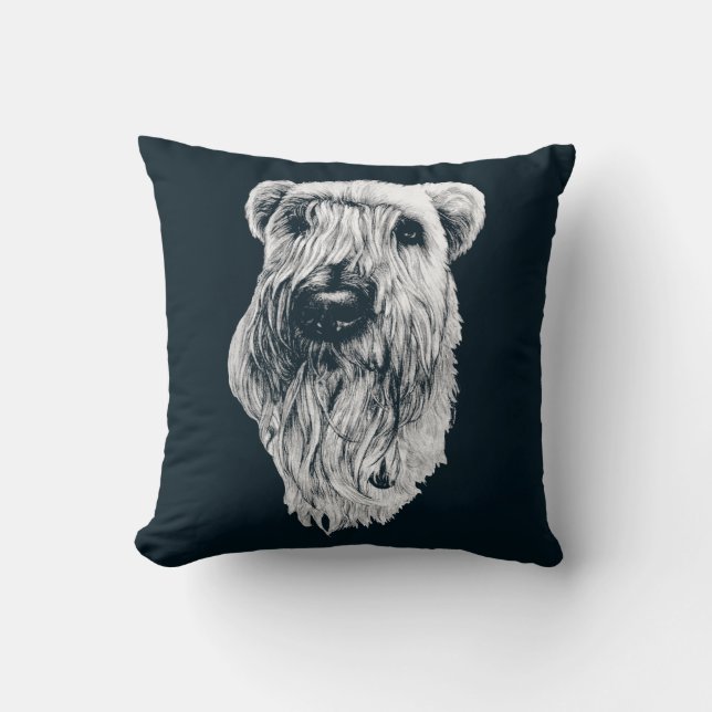 Almofada Travesseiro Terrier Wheaten Terrier Art Gifts & De (Frente)