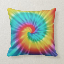 Almofada Travesseiro Tie Dye Arco-Íris