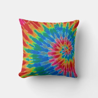 Almofada Travesseiro Tie Dye Vermelho e Azul