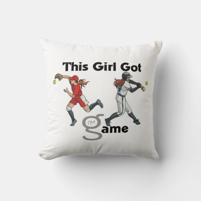 Almofada Travesseiro tomado partido do softball 2 (Frente)