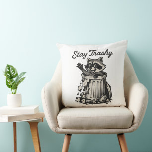 Almofada Travesseiro Trashy Raccoon