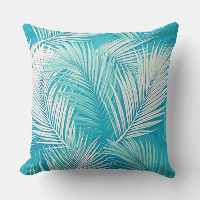 Almofada Travesseiro Tropical Vibes Palm Fronds (Frente)