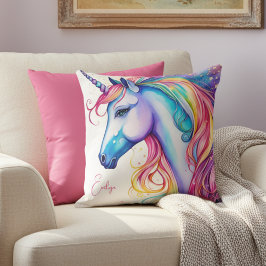Almofada Travesseiro Unicorn com Nome Personalizado