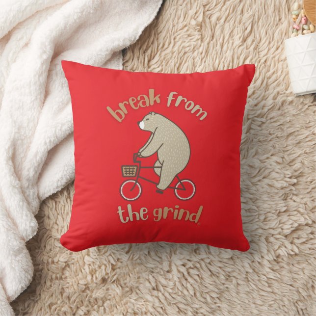 Almofada Travesseiro Urso Na Bicicleta (Cobertor)