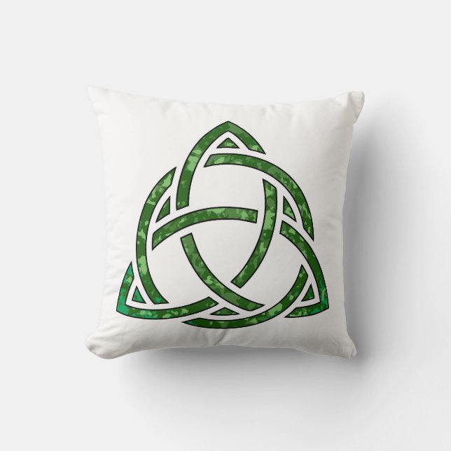 Almofada travesseiro verde irlandês trifecta (Frente)
