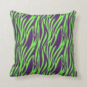 Almofada Travesseiro verde roxo & de néon Funky do