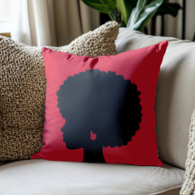 Travesseiro Vermelho Afro-Cêntrico