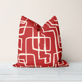 Almofada Travesseiro Vermelho Branco Twist & Turn
