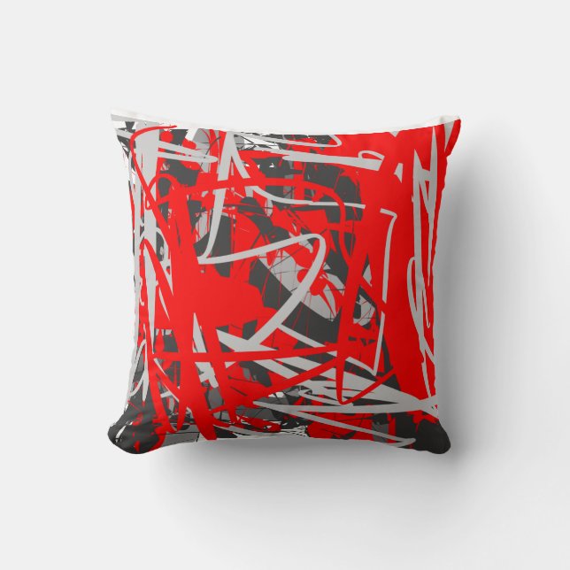 Almofada travesseiro vermelho da arte (Frente)