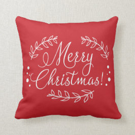Almofada Travesseiro vermelho e branco do Feliz Natal