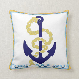 Almofada Travesseiro Vintage Anchor e Rope
