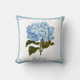 Almofada Travesseiro Vintage Blue Hydrangea